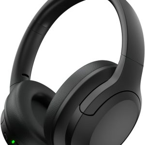 Active Noise Cancelling Headphones, Wireless Over Ear Bluetooth Headphones,100H Play Time Bluetooth Headphones with Microphone,Lightweight and Foldable Comfortable Deep Bass for Work/Gym Black