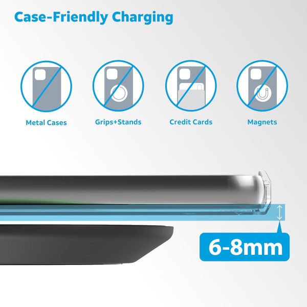 AT&T Professional Series 15W Wireless Charging Pad Black Premium USB-C Fast Charging Universal Device Compatibility Qi Certified Technology - Image 2