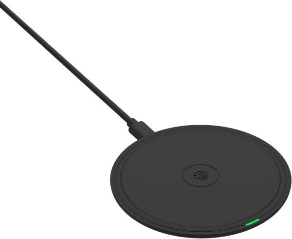 AT&T Professional Series 15W Wireless Charging Pad Black Premium USB-C Fast Charging Universal Device Compatibility Qi Certified Technology - Image 3