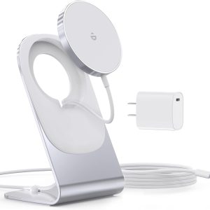 Magnetic Wireless Charger for iPhone 16/15/14/13/12 - Mag Charger+20W USB C Adapter, Fast Wireless Charging Stand/Pad with 5ft USB-C Cable for iPhone 16/15/14/13/12 Pro Max Plus Mini,Mag-Safe Charger