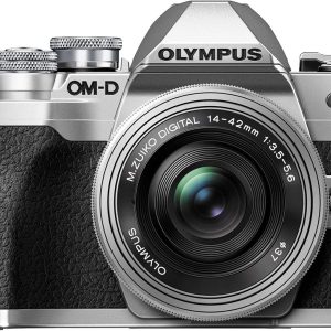 OM SYSTEM OLYMPUS E-M10 Mark IV Silver Micro Four Thirds System Camera M.Zuiko Digital ED 14-42mm F3.5-5.6 EZ kit 20MP Sensor 5-Axis Image Stabilization 4K Video Wi-Fi